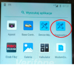 Oznaczona aplikacja Diagnostics w Elzab K2Pay