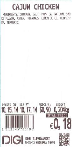 Przykładowa etykieta