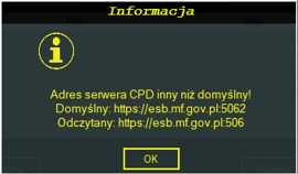 Wynik testu sieci z parametrami kasy w programie Elzab Eureka.