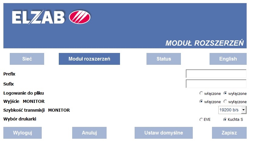 Konfiguracja modułu rozszerzeń