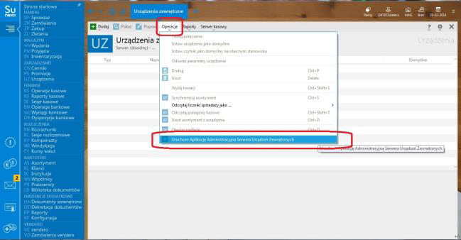 Aplikacja administracyjna SUZ w Subiekt