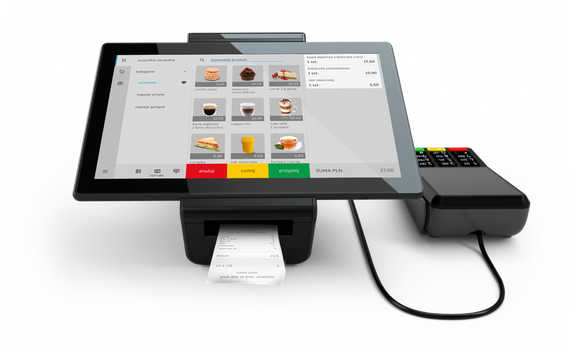 Kasa fiskalna z tabletem dotykowym i terminalem iPOS