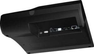 Zasilanie i komunikacja w Novitus Next Pro – widok z dołu na gniazda zasilania i porty komunikacyjne