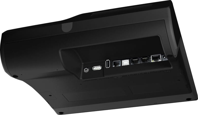 Zasilanie i komunikacja w Novitus Next Pro – widok z dołu na gniazda zasilania i porty komunikacyjne