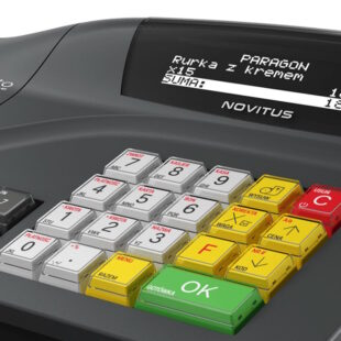 Kasa fiskalna Novitus Sento Online dzięki mechanicznej klawiaturze świetnie nadaje się do