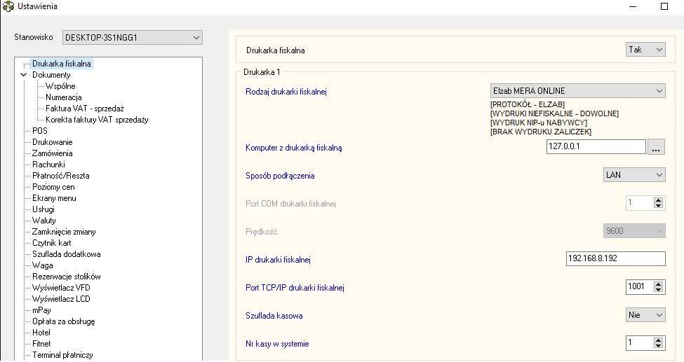 Program SOGA Novitus – ustawienia drukarki, konfiguracja urządzeń fiskalnych i bonowych