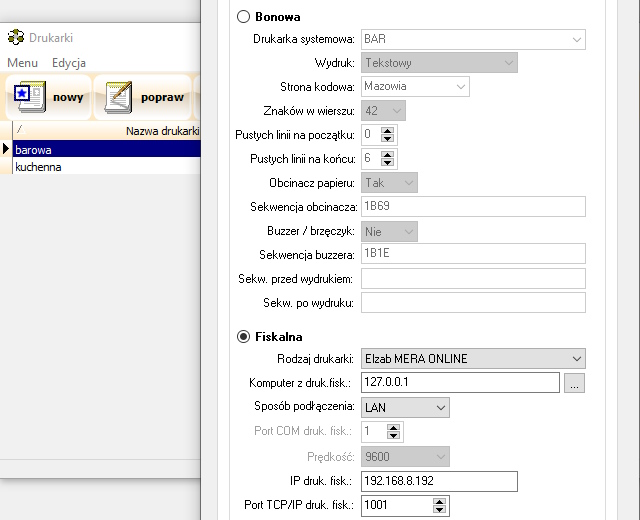 SOGA Novitus – ustawienia drukowania paragonów i bonów, panel administracyjny programu